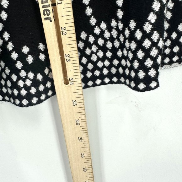 Kikit Skirt Womens Knit A-Line Pull On Geometric Pattern Black White M - Picture 8 of 11